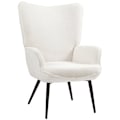Pikkukuva 10 / 10: Rootz Wingback Accent -tuoli - Reading Nook -tuoli - Lepotuoli - Faux Lamb -kangas - High-Density Foam - 71cm x 77cm x 102cm