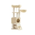 Pikkukuva 1 / 7: Rootz Cat Tree Tower - Kissakiipeilijä - Raaputustolppa - Lastulevyrakenne - Pehmopinnoite - Sisalköysi - 50cm x 50cm x 141cm