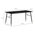 Miniatyrbild 4 av 6: Rootz Stor matsalsbord - Modernt matbord - Rektangulära matbord - Sittplatser 10 - 200 cm x 90 cm x 76 cm marmorutseende topp