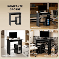 Miniatyrbillede 5 af 11: Rootz Computer Desk - Office Table - Workstation - Compact Design - 80 x 45 x 75 cm - Sort