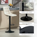 Miniatyrbild 8 av 10: Rootz Modern 2 Set roterande stångstolar - Justerbar avföring - vadderade stångstolar - Höjd mångsidig 63-84cm - 47b x 53T x 96-117H cm