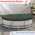 Miniatyrbillede 7 af 7: Rootz Premium poolovertræk - svømmebassinbeskytter - poolpresenning - holdbar, UV- og algebeskyttelse, affaldsbeskyttelse - flere størrelser (305 cm t