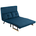 Pikkukuva 10 / 10: Rootz 2-istuttava samettinen vuodesohva - vuodesohva - Vuodesohva - Säädettävä selkänoja - Parannettu mukavuus - 102 cm x 73 cm x 81 cm - Teräsrunko