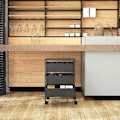 Miniatyrbillede 4 af 7: Rootz Opbevaringsvogn - Mobil Organizer - Hjælpevogn - Stålramme - Nem at rengøre - 40,8L x 33,5W x 60,5H cm