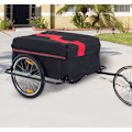 Miniatyrbillede 1 af 11: Rootz transporttrailere til cykler - rød, sort - stof, stål - 55,12 cm x 34,65 cm x 23,62 cm