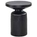 Miniatyrbillede 1 af 7: Rootz Modern Design Sidebord - Rundt bord - Elegant Lamellook - Håndlavet - Pulverlakeret aluminium - 40cm x 40cm x 50cm