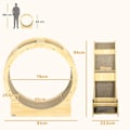 Miniatyrbillede 3 af 10: Rootz PawHut Cat Wheel - Cat træningshjul - Cat Running Wheel - Glat rotation - Låsbar bremse - Ridsepude - 91 cm x 33,5 cm x 94 cm - Eg