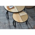 Miniatyrbillede 6 af 6: Rootz Sofaborde - Sofaborde - Sæt med 2 - Sideborde - Massivt træ - Mangotræ - Rattan - Sort - Brun