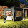 Pikkukuva 9 / 11: Rootz Pop Up Gazebo - Puutarhateltta - Ulkopaviljonki - UPF50+ UV -suoja - tummanharmaa - 250L x 250W x 268H cm
