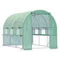 Miniatyrbild 1 av 7: Rootz Greenhouse - Folieväxthus - Tunnel Walk-in Växthus - Planthus - Folietält - 6 fönster - UV-skydd - Grön - 2,95 x 2 x 2 m