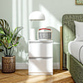 Miniatyrbillede 7 af 11: Rootz 2 skuffe Bedside Bord - natbord - Sidebord - Rigelig opbevaring - 39,6L x 32,3W x 56H cm