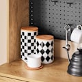 Pikkukuva 7 / 8: Rootz Retro -keittiökaappi - modernit säilytyskaapit - Pegboard -hyllyt - Optimaalinen säilytystila - 60x170x40cm