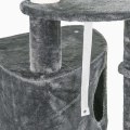 Pikkukuva 8 / 11: Rootzin raapimistolppa - harmaa - lastulevy, sisal, fiannel - 21,65 cm x 17,71 cm x 94,48 cm