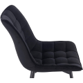 Miniatyrbillede 7 af 9: Rootz sæt med 8 spisestuestole - Fløjlssæde - Metalben - Komfortable og ergonomiske - Holdbar og langtidsholdbar - Gulvbeskyttelse - 85,5 cm x 46 x 40