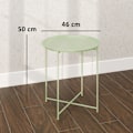 Miniatyrbillede 3 af 10: Rootz Round Garden Table - Terrace Table - Steel Exterior Table - Fjernelig bakke - Foldbart design - Ø46 x 50 cm