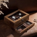 Miniatyrbild 2 av 6: Rootz Watch Box - 8 fack Klockbox - Klockförvaringsbox - Watch Organizer Box - Klocklåda i trä - Lyxklockbox - Reseklocka Box - Watch Case Box