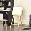 Miniatyrbild 7 av 7: Rootz Staffli - Staffli Sittande Och Stående Staffli - Vikbar Studio Staffli - 90° justerbar med hållare för konstmålning - Furu - Natur - 51,5 cm x 7