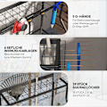 Miniatyrbillede 4 af 10: Rootz Garden Tool Storage Frame - Garden Tool Organizer - 3 -trins hylde - Rustresistente metal - 84 cm x 53 cm x 73 cm - Sort