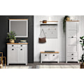 Miniatyrbild 4 av 6: Rootz Landside Spiegel - Reflective Glass - Wall Accessory - Decor Enhancer - Room Brightener - Vanity Mirror - Light Grey/Artisan Oak - 91 x 82 x 4 c