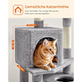 Miniatyrbild 6 av 9: Rootz Cat Skrapstolpe - Kattträd - Skrapare - Spånskiva - Plysch - Sisal - 49cm x 40cm x 155cm