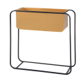 Miniatyrbillede 7 af 7: Rootz Modern Design Rektangulær Plantepotte - Sort & Guld Plantekasse - Elegant og funktionel indendørs planteholder - 60 cm x 60 cm x 24 cm - Håndlav