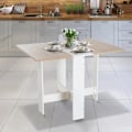 Miniatyrbild 2 av 7: Rootz Folding Table - Dining Table - Desk - Computer Desk - Writing Table - Side Table - Oak + White - 103 x 76 x 73.5 cm