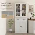Miniatyrbillede 7 af 11: Rootz Kitchen Cabinet - Buffet - Akrylfrontskuffer - Ekstra opbevaring - 76 x 40 x 182,5 cm hvid