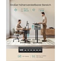 Miniatyrbillede 3 af 4: Rootz elektrisk stående skrivebord - Justerbart skrivebord - Sit Stand-skrivebord - Pladsbesparende design - 60 cm x 140 cm x (72-120) cm - Spånplade