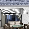 Miniatyrbillede 2 af 10: Rootz solsejl - Udtrækkelig baldakin - Udendørs skygge - Vejrbestandig - Nem installation - UV-beskyttelse - 350L x 250W cm - Aluminium og polyester