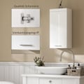 Miniatyrbillede 5 af 11: Rootz to -trins badeværelsesskab - badeværelse akkord - vægmonteret - rumbesparende design - 37,2L x 24,5b x 76,8h cm