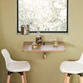 Miniatyrbillede 3 af 9: Rootz Vægmonteret Foldebord - Køkkenbord - Skrivebord - Pladsbesparende design - Holdbart PB-materiale - Ideelt til små rum og børneværelser - 60 cm x