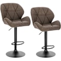 Miniatyrbillede 1 af 10: Rootz Barstolssæt - Bordskamler - Justerbare barstole - Ergonomisk design - Slidstærkt kunstlæder - Stabil metalbund - 94cm-116cm x 50cm x 40cm