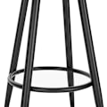 Miniatyrbillede 8 af 8: Rootz Velvet Barstol - Bordskammel - Køkkentaburet - Elegant sort fløjlsfinish - Stabil og robust konstruktion - Justerbare fodpuder - Sædestørrelse 3