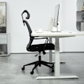 Miniatyrbillede 8 af 10: Rootz Justerbar kontorstol - skrivebordsstol - drejestol - Halsstøtte - sort - 60 cm x 64 cm x 102-112cm