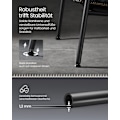 Miniatyrbild 5 av 7: Rootz Ink Black Lounge Chair - Fåtölj - Vadderad sits - Stålram - Polyesterfiber - PU syntetiskt läder - Lätt - Robust - Bekväm - 90 cm x 74,2 cm x 90