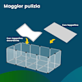Miniatyrbillede 4 af 6: Rootz Small Animal Enclosion - Playpen - Guinea Pig Hence - Easy Assembly - 143 cm x 73 cm x 46 cm