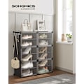 Miniatyrbillede 2 af 10: Rootz 9 Cube Storage Organizer - Sort - ABS-plastik - Stålramme - Rummelige rum - Nem montering - 32cm x 124cm x 94cm