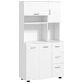 Miniatyrbillede 1 af 10: Rootz Køkkenskab - Pantry Skab - Opbevaring Organizer - MDF Konstruktion - Hvid - 89cm x 39,5cm x 168cm