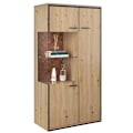 Miniatyrbillede 4 af 10: Rootz Modern Vitrineskab - Vitrineskab - LED-skab - 15 farver LED-belysning - 150H x 78W x 40D cm
