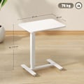 Miniatyrbillede 3 af 10: Rootz Steh Desht Højde Justerbart skrivebord - Mobil bærbar bord - Ergonomisk arbejdsområde - Sit/Stand Option - White - 65 cm x 48 cm x 70-110 cm
