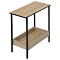 Miniatyrbillede 1 af 9: Rootz Sidebord - Kaffestativ - Dagligstue Accent - Opbevaringsskrivebord - Udstillingsplatform - Loungemøbler - Lys Eg + Sort - 50x55x25 cm