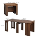 Miniatyrbillede 3 af 5: Rootz Spisebord - Udtrækbart spisebord - Mobilt - Moderne Design - Spånplade - Stål - Brun - 180cm X 85cm X 75cm