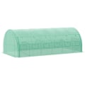 Miniatyrbillede 7 af 7: Rootz Drivhus - Polytunnel Drivhus - Walk-in drivhus med rullebare dæksler - UV beskyttelse - Stålrør - Grøn - 590L x 300W x 200H cm