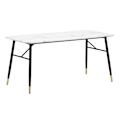 Miniatyrbillede 1 af 6: Rootz Stor spisebord - rektangulært spisebord - Moderne marmorbord - Sæder 10 - 200 cm x 90 cm x 76 cm