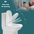 Miniatyrbillede 6 af 9: Rootz Family toiletsæde - WC Låg - Toiletdæksel - Badeværelse Top - Toiletskjold - Loo Cap - Potte lukning - Hell Weiss (Lys hvid) - 454x361mm