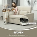 Miniatyrbild 4 av 11: Rootz 2 -i -1 bäddsoffa - Cabriolet Couch - Justerbar ryggstöd - Velvet look - 155 cm x 90 cm x 88,5 cm - perfekt för ultimat komfort