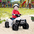 Pikkukuva 2 / 7: Rootz Mini Electric Quad - Lasten sähköiset ATV-rattaat - Sähkömoottoripyörä 2 ajovalolla - Sähköinen mönkijä - Rantaauto - Musta/Valkoinen - 65 x 40