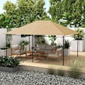 Miniatyrbillede 2 af 6: Rootz Pavilion Replacement Roof - Baldachin - Canopy Top - Vejrbestandig & UV30+ - 397 cm x 297 cm - Khaki