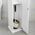 Miniatyrbillede 7 af 7: Rootz White Badeværelsesskab - Toiletpapirholder - Opbevaringsorganisator - Pladsbesparende design - Luftcirkulationsfunktion - Ca. B20 x D18 x H78 cm