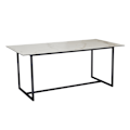 Miniatyrbillede 1 af 6: Rootz stort rektangulært spisebord - moderne marmorlook - Robuste metalben - Sæder til 8 personer - 180 cm x 90 cm x 76 cm